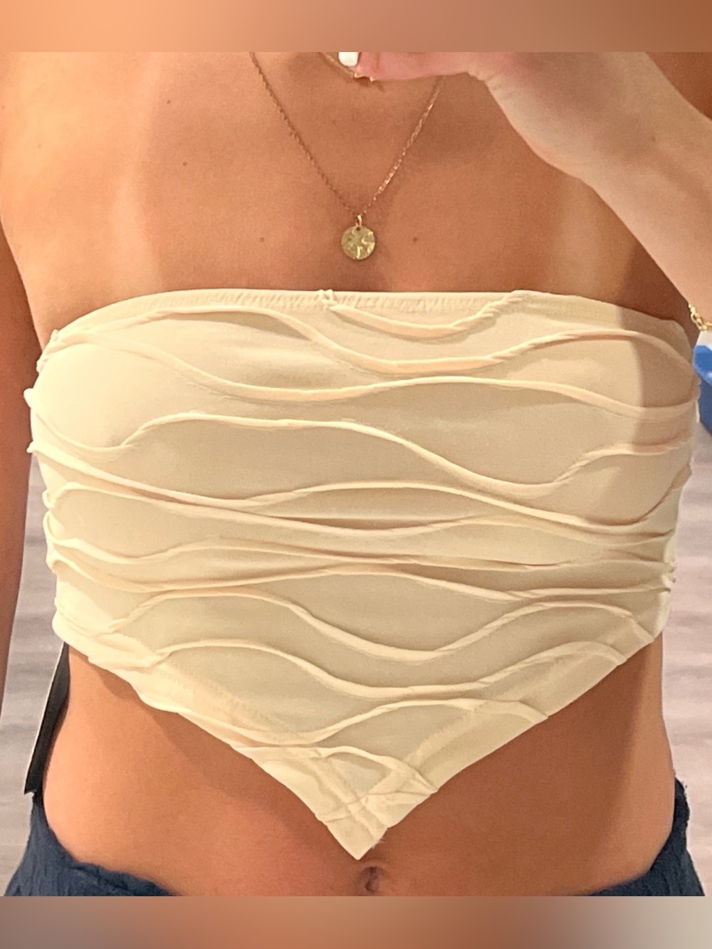 Strapless Bandeau Top in Light Nude